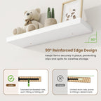 Floating Shelves Wall Mounted Rustic (Set of 2)