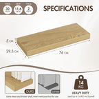 Floating Shelves Wall Mounted Rustic (Set of 2)