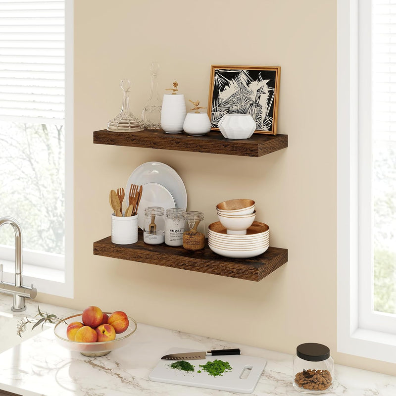 Floating Shelves Wall Mounted Rustic (Set of 2)