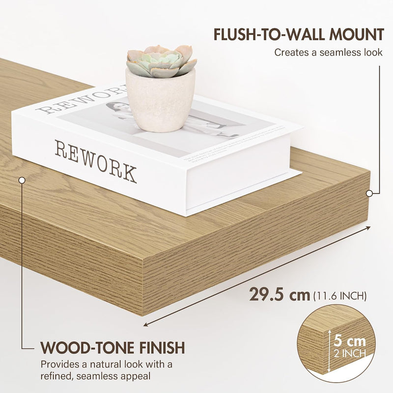 Floating Shelves Wall Mounted Rustic (Set of 2)