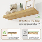 Floating Shelves Wall Mounted Rustic (Set of 2)