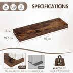 Floating Shelves Wall Mounted Rustic (Set of 2)