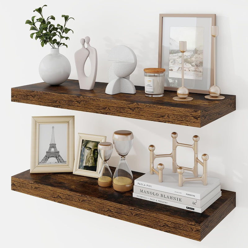 Floating Shelves Wall Mounted Rustic (Set of 2)