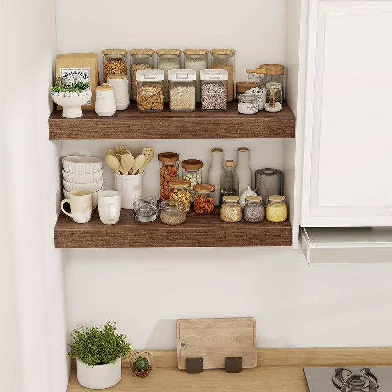 Floating Shelves Wall Mounted Rustic (Set of 2)