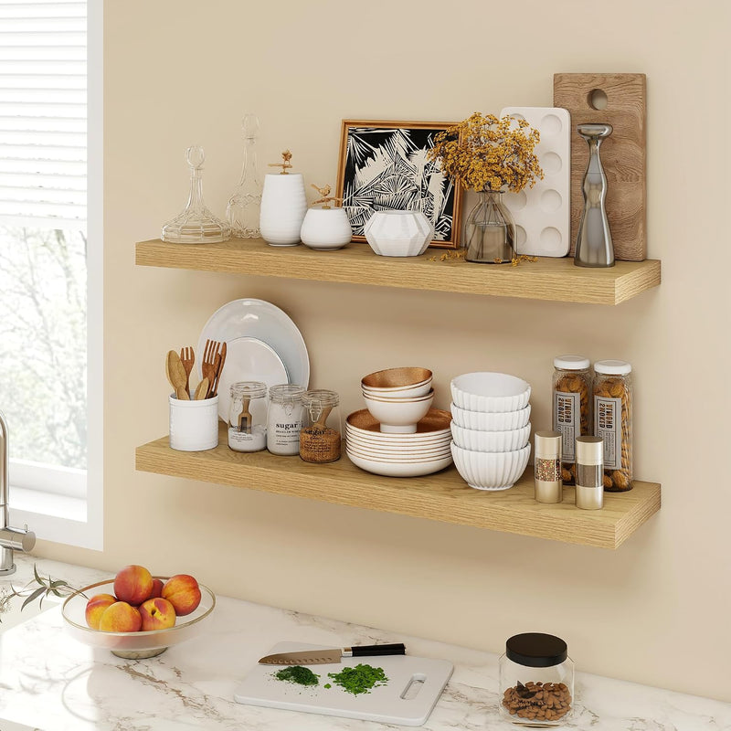 Floating Shelves Wall Mounted Rustic (Set of 2)