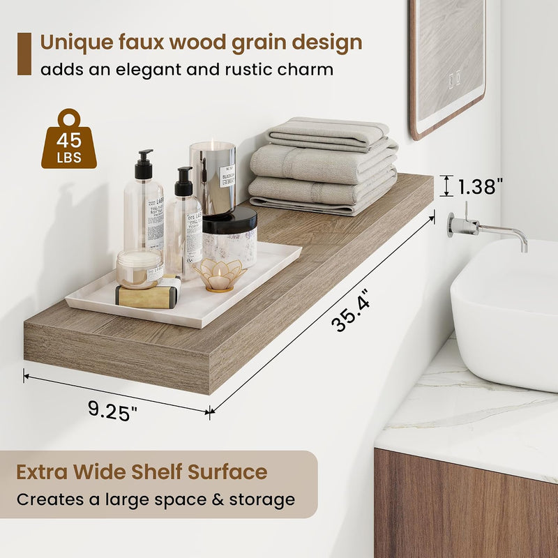 Floating Shelves Wall Mounted Rustic (Set of 2)