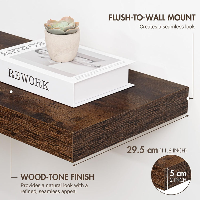 Floating Shelves Wall Mounted Rustic (Set of 2)