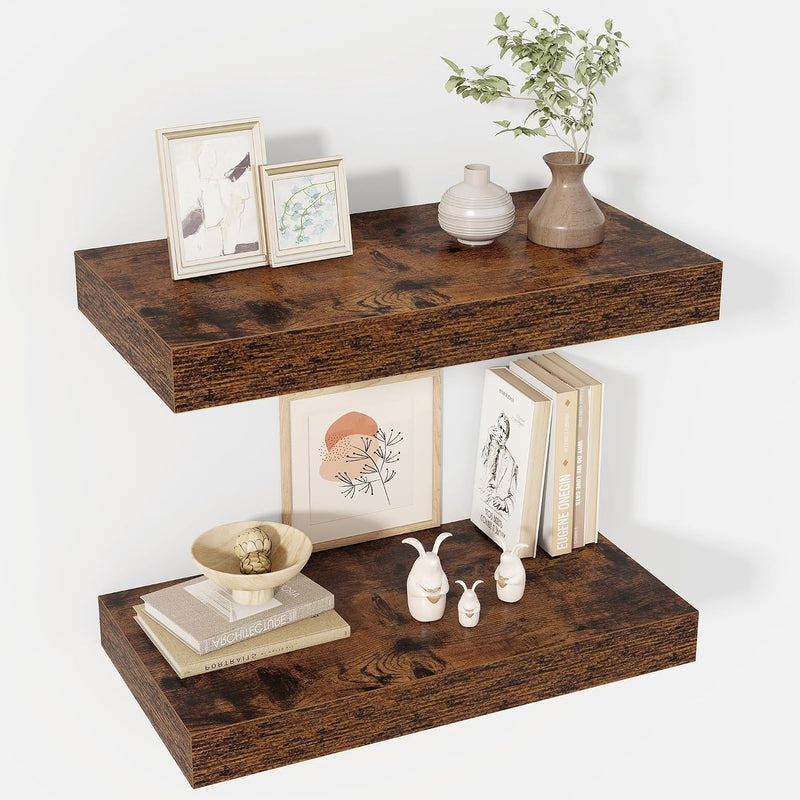 Floating Shelves Wall Mounted Rustic (Set of 2)