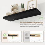 Floating Shelves Wall Mounted Rustic (Set of 2)