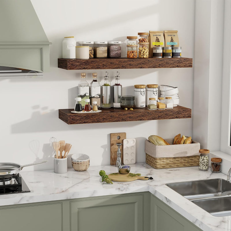 Floating Shelves Wall Mounted Rustic (Set of 2)