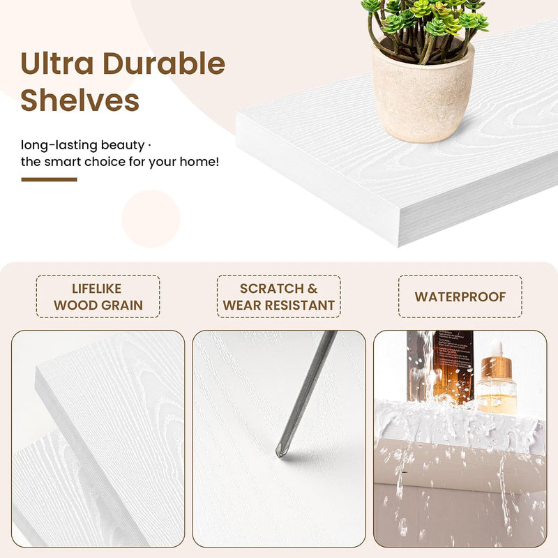 Floating Shelves Wall Mounted Rustic (Set of 2)