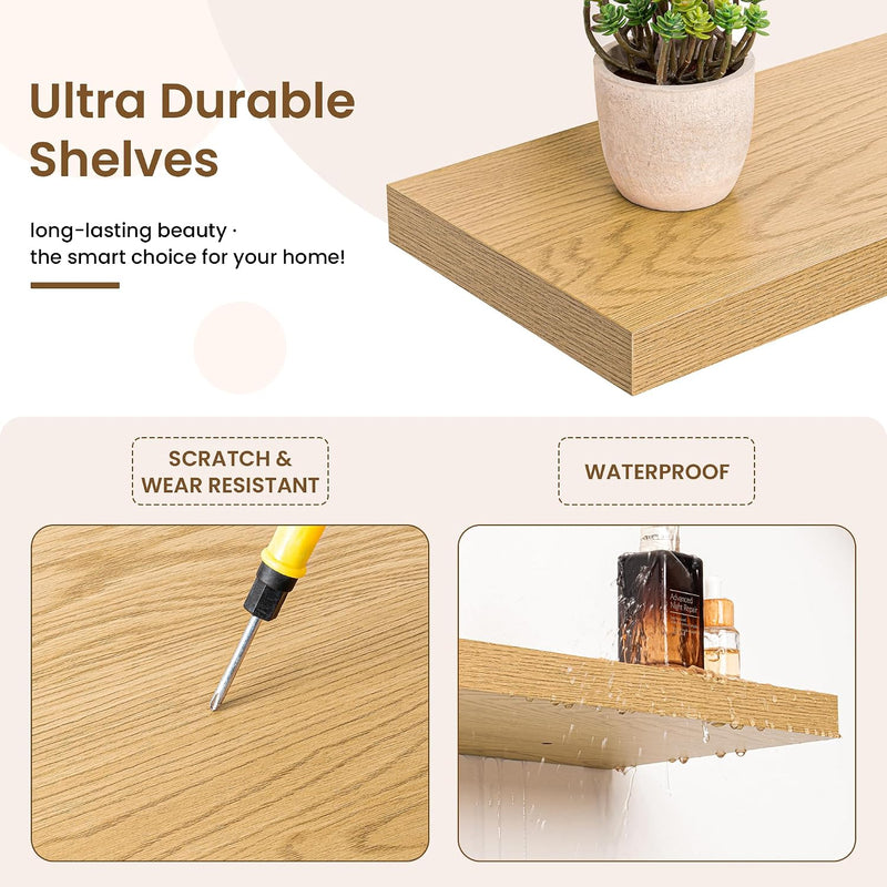 Floating Shelves Wall Mounted Rustic (Set of 2)