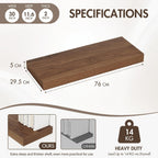 Floating Shelves Wall Mounted Rustic (Set of 2)