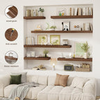 Floating Shelves Wall Mounted Rustic (Set of 2)