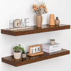 Floating Shelves Wall Mounted Rustic (Set of 2)