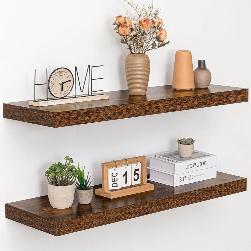 Floating Shelves Wall Mounted Rustic (Set of 2)