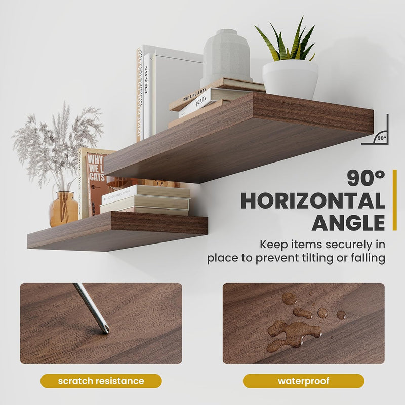 Floating Shelves Wall Mounted Rustic (Set of 2)