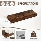 Floating Shelves Wall Mounted Rustic (Set of 2)