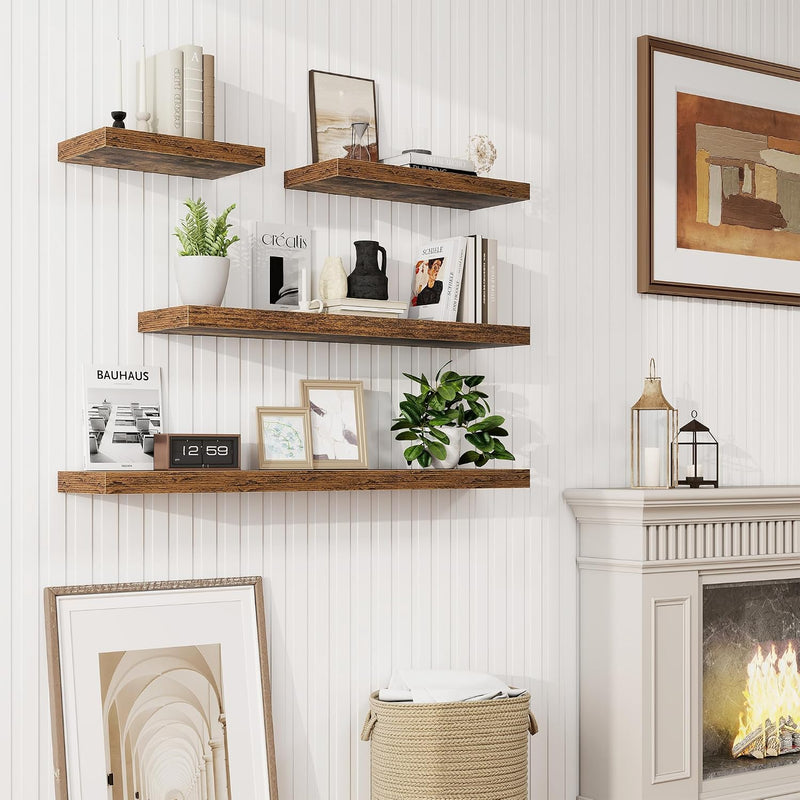 Floating Shelves Wall Mounted Rustic (Set of 2)