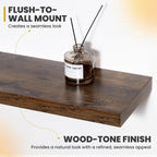 Floating Shelves Wall Mounted Rustic (Set of 2)