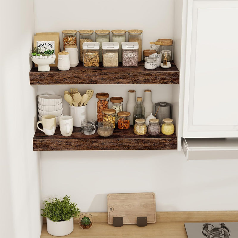 Floating Shelves Wall Mounted Rustic (Set of 2)