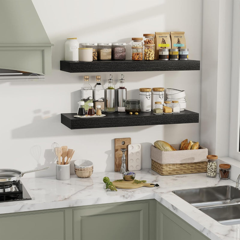 Floating Shelves Wall Mounted Rustic (Set of 2)