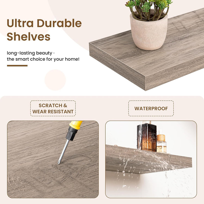 Floating Shelves Wall Mounted Rustic (Set of 2)