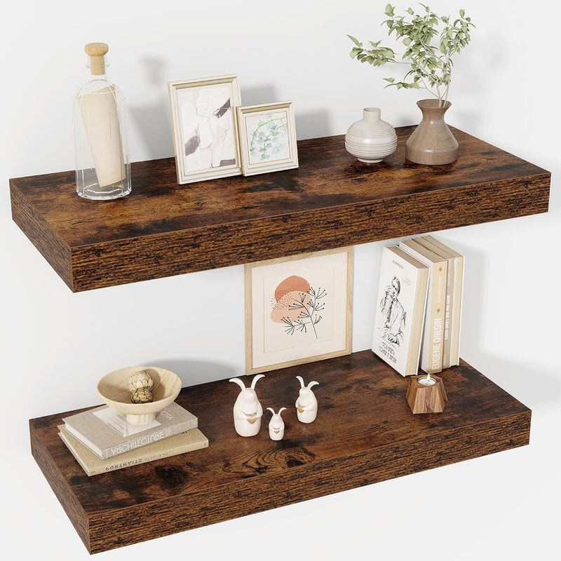 Floating Shelves Wall Mounted Rustic (Set of 2)