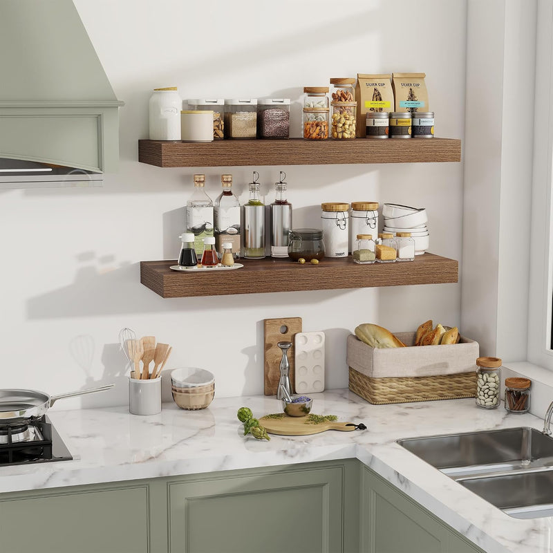 Floating Shelves Wall Mounted Rustic (Set of 2)