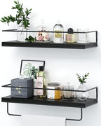 Floating Shelves Wall Mounted with 18KG Weight Capacity (Set of 2)