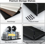 Floating Shelves Wall Mounted with 18KG Weight Capacity (Set of 2)