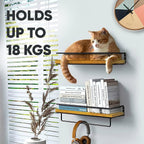 Floating Shelves Wall Mounted with 18KG Weight Capacity (Set of 2)