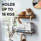 Floating Shelves Wall Mounted with 18KG Weight Capacity (Set of 2)