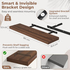 Floating Shelves Wall Shelf Bookshelf Natural