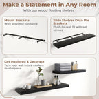 Floating Shelves Wall Shelf Bookshelf Natural