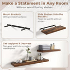 Floating Shelves Wall Shelf Bookshelf Natural