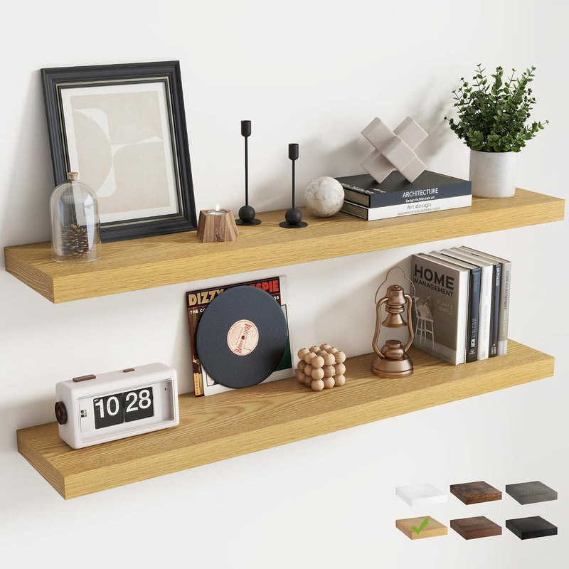Floating Shelves Wall Shelf Bookshelf Natural