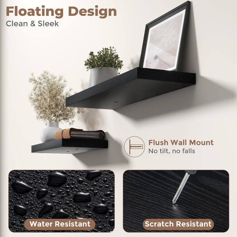 Floating Shelves Wall Shelf Bookshelf Natural