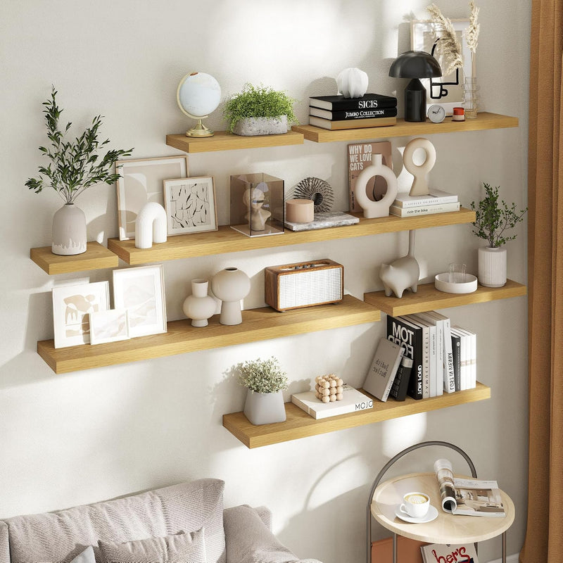 Floating Shelves Wall Shelf Bookshelf Natural