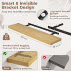 Floating Shelves Wall Shelf Bookshelf Natural