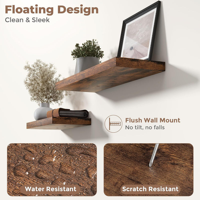 Floating Shelves Wall Shelf Bookshelf Natural