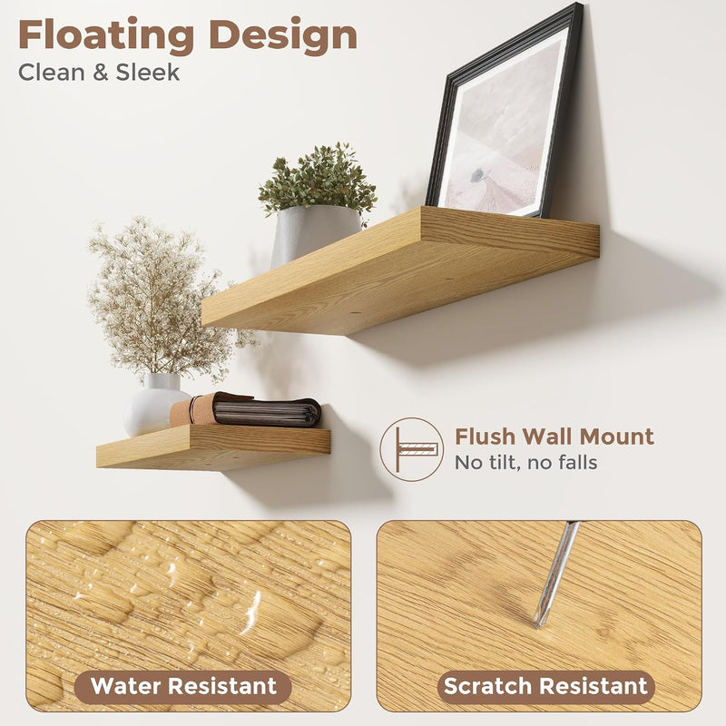 Floating Shelves Wall Shelf Bookshelf Natural