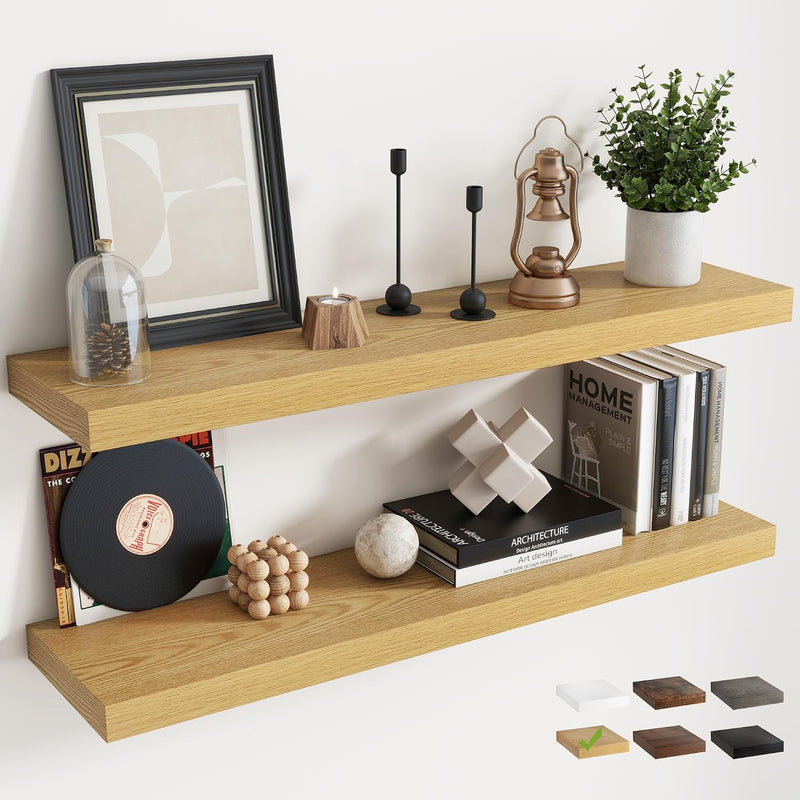 Floating Shelves Wall Shelf Bookshelf Natural