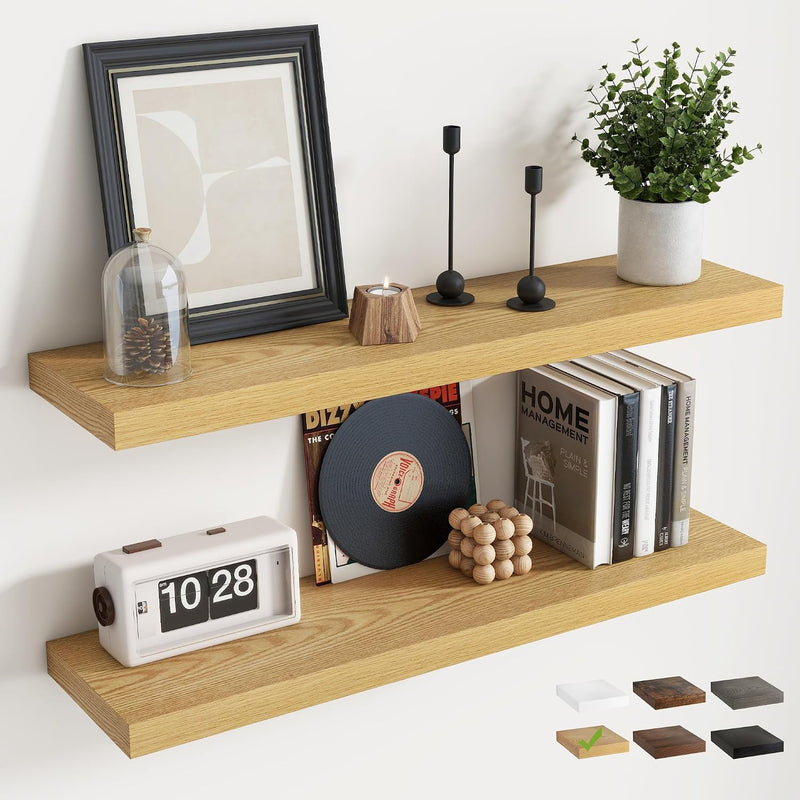 Floating Shelves Wall Shelf Bookshelf Natural