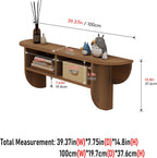 Floating Solid Wood Console Table Wall Mounted Narrow