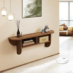 Floating Solid Wood Console Table Wall Mounted Narrow