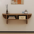 Floating Solid Wood Console Table Wall Mounted Narrow