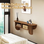 Floating Solid Wood Console Table Wall Mounted Narrow