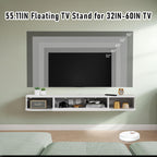 Floating TV Shelf Wall Mounted Cabinet Shelves