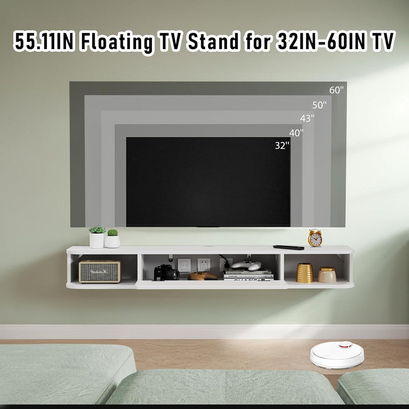 Floating TV Shelf Wall Mounted Cabinet Shelves